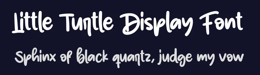 Little Turtle Display Font by creativeletter — Script Handwritten Font — thumbnail 2