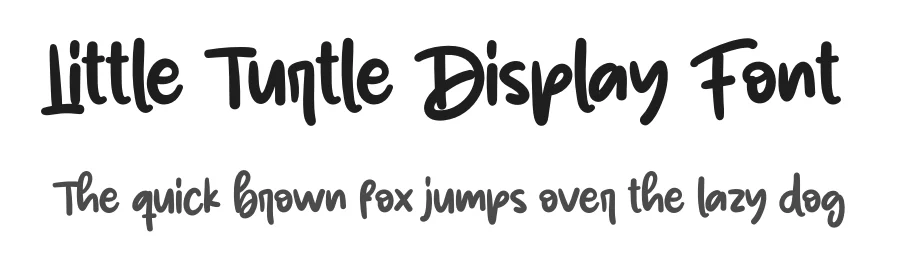 Little Turtle Display Font by creativeletter — Script Handwritten Font