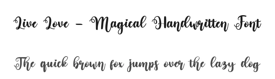 Live Love – Magical Handwritten Font by bearydsgn — Display Font