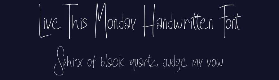 Live This Monday Handwritten Font by vaiminit — Script Handwritten Font — thumbnail 2