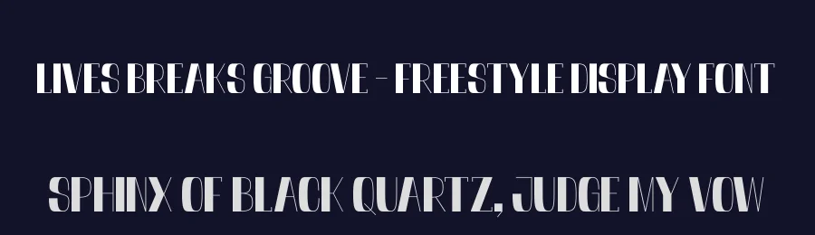 Lives Breaks Groove – Freestyle Display Font by timelesstype.co — Display Font — thumbnail 2