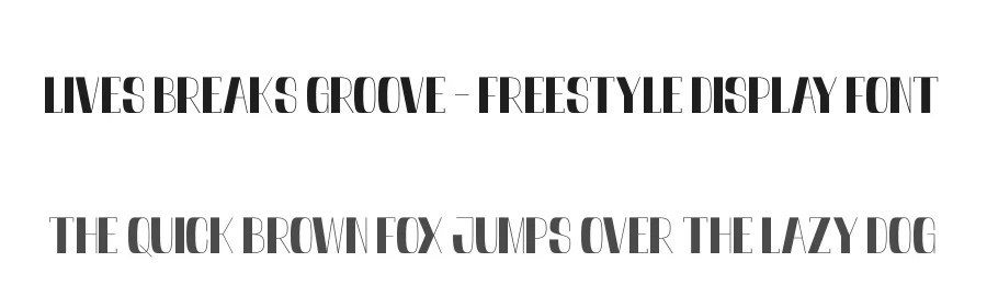 Lives Breaks Groove – Freestyle Display Font by timelesstype.co — Display Font