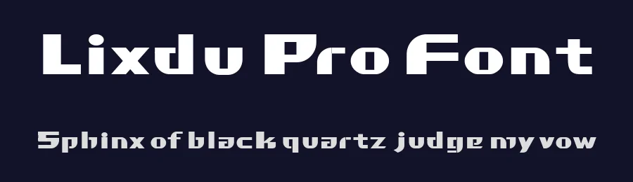Lixdu Pro Font by ffocoround — Display Font — thumbnail 2