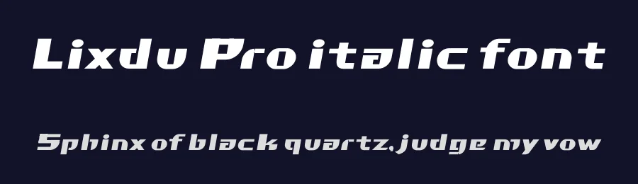 Lixdu Pro italic font by ffocoround — Display Font — thumbnail 2