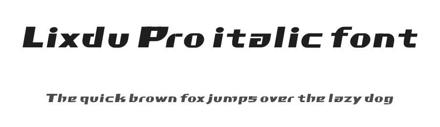 Lixdu Pro italic font by ffocoround — Display Font