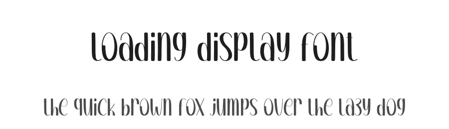 Loading Display Font by andikastudio — Display Font