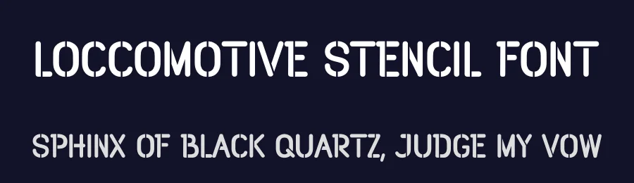 Loccomotive Stencil Font by GraphicSauce — Decorative Font — thumbnail 2