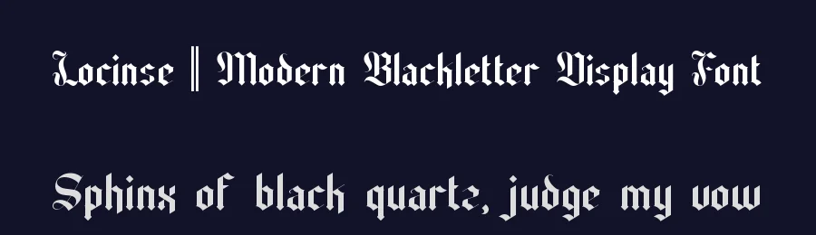 Locinse || Modern Blackletter Display Font by ErmediaStudio — Blackletter Font — thumbnail 2