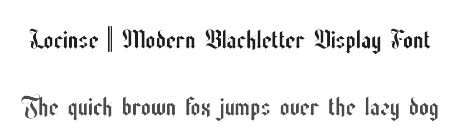 Locinse || Modern Blackletter Display Font by ErmediaStudio โ Blackletter Font