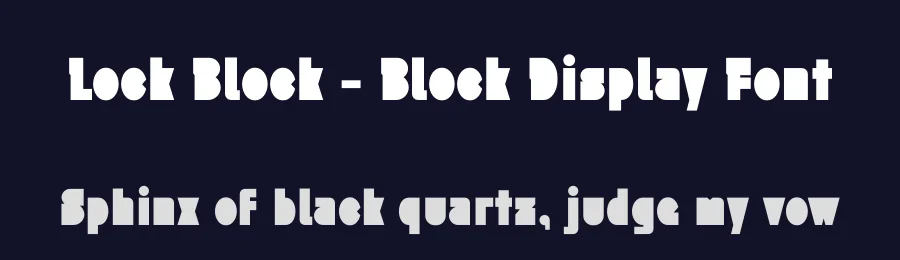 Lock Block – Block Display Font by Sronstudio — Display Font — thumbnail 2