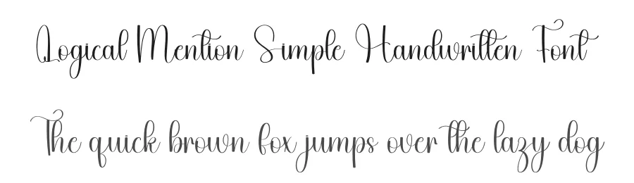Logical Mention Simple Handwritten Font by freshtypeink — Script Handwritten Font