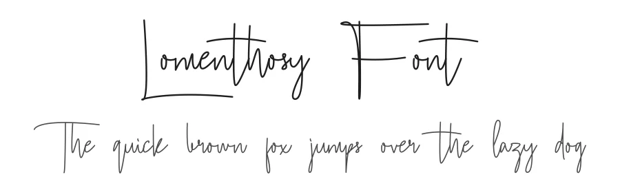 Lomenthosy Font by jadatype — Script Handwritten Font