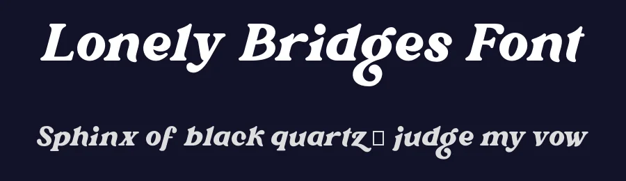 Lonely Bridges Font by Aluyeah Studio — Serif Font — thumbnail 2