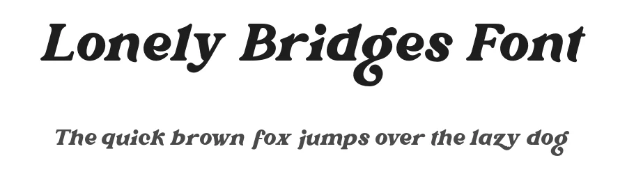Lonely Bridges Font by Aluyeah Studio — Serif Font