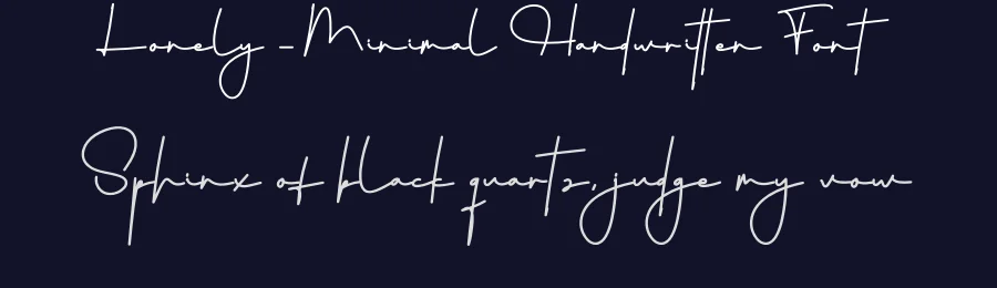 Lonely – Minimal Handwritten Font by creativeletter — Script Handwritten Font — thumbnail 2