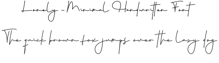 Lonely – Minimal Handwritten Font by creativeletter — Script Handwritten Font