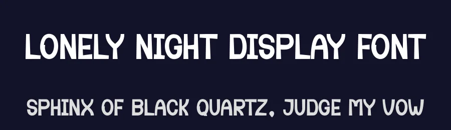 Lonely Night Display Font by andikastudio — Display Font — thumbnail 2
