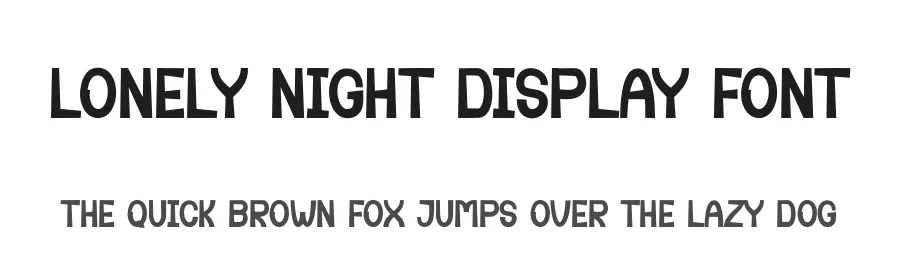 Lonely Night Display Font by andikastudio — Display Font