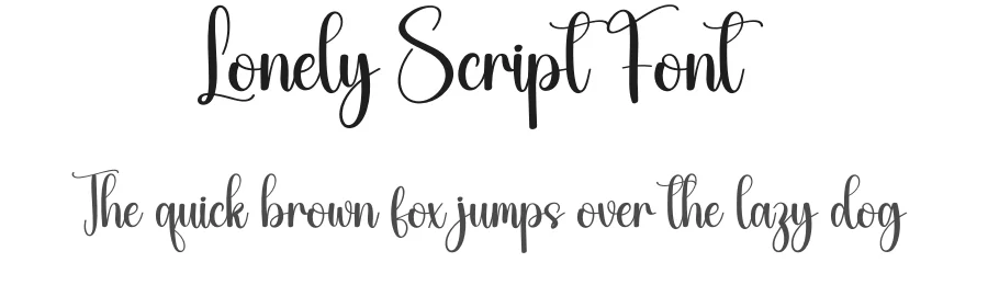 Lonely Script Font by creativeletter — Script Handwritten Font