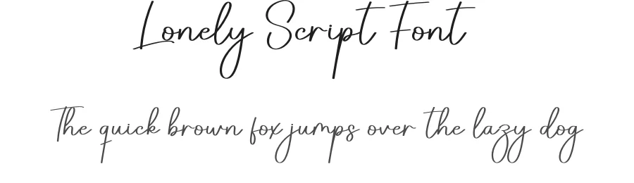 Lonely Script Font by creativeletter — Script Handwritten Font