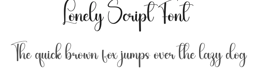 Lonely Script Font by creativeletter — Script Handwritten Font