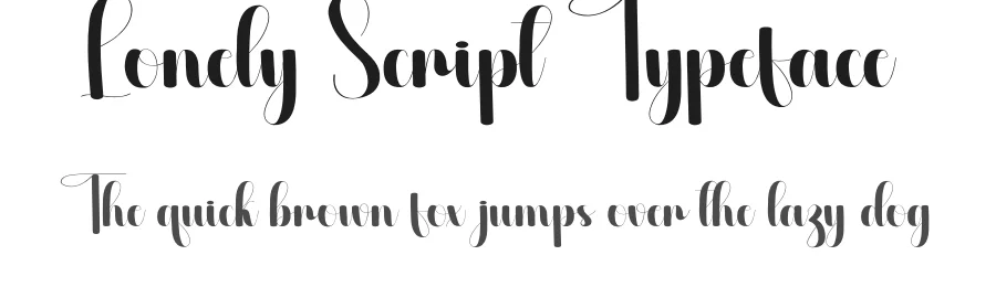Lonely Script Typeface by andikastudio — Script Handwritten Font