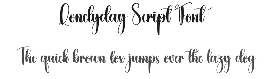 Lonelyday Script Font by creativeletter — Script Handwritten Font