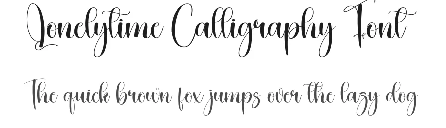 Lonelytime Calligraphy Font by creativeletter — Script Handwritten Font