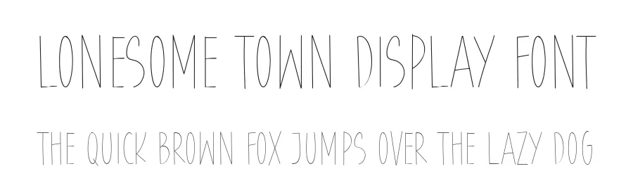 Lonesome Town Display Font by balpirick — Script Handwritten Font