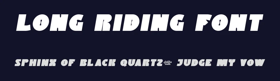 Long Riding Font by noahtype — Display Font — thumbnail 2