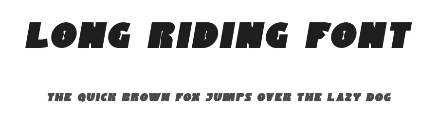 Long Riding Font by noahtype — Display Font