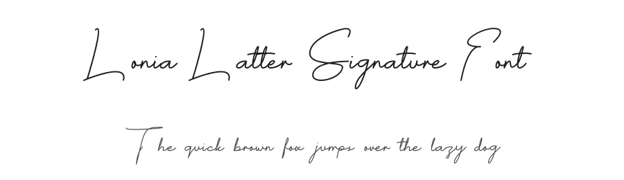 Lonia Latter Signature Font by UICreative — Script Handwritten Font