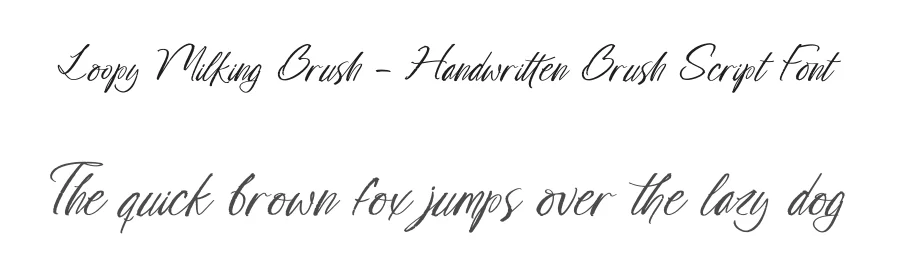 Loopy Milking Brush – Handwritten Brush Script Font by letterenastudios — Script Handwritten Font