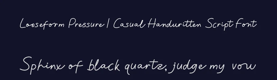 Looseform Pressure | Casual Handwritten Script Font by Gracetypestudio — Script Handwritten Font — thumbnail 2