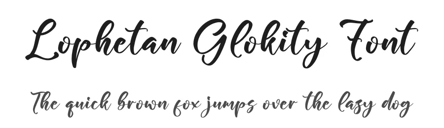 Lophetan Glokity Font by glorytype — Script Handwritten Font