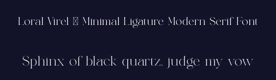 Loral Virel – Minimal Ligature Modern Serif Font by SURATMI — Serif Font — thumbnail 2