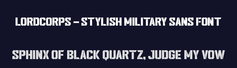 Lordcorps – Stylish Military Sans Font by Almarkha Type — Decorative Font — thumbnail 2