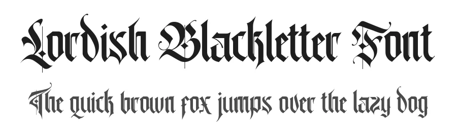 Lordish Blackletter Font by creativemedialab β Blackletter Font