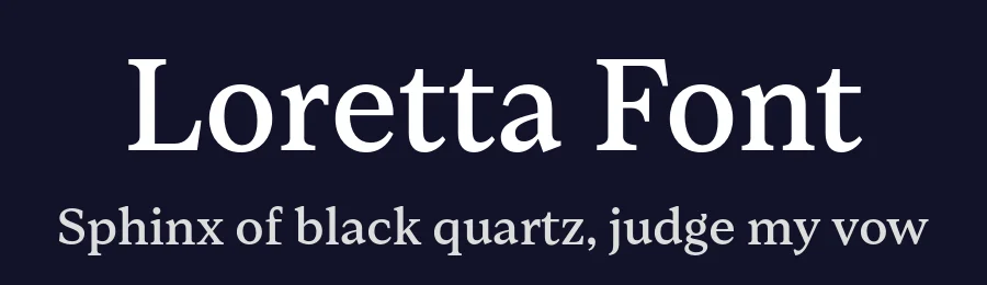 Loretta Font by Nova Type Foundry — Serif Font — thumbnail 2