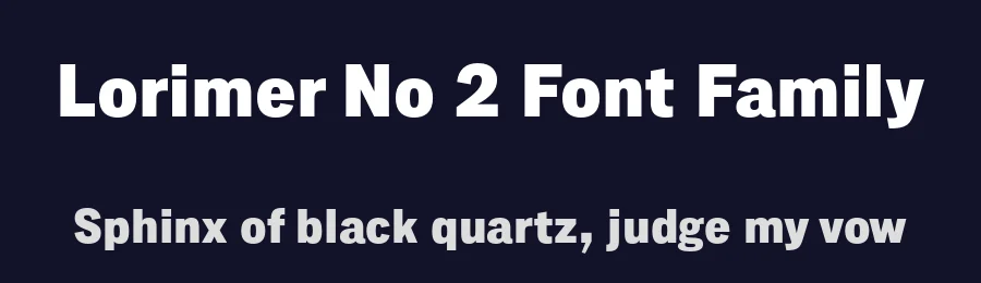 Lorimer No 2 Font Family by Dunwich Type — Decorative Font — thumbnail 2