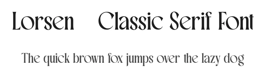 Lorsen – Classic Serif Font by FlawlessAndCo — Serif Font