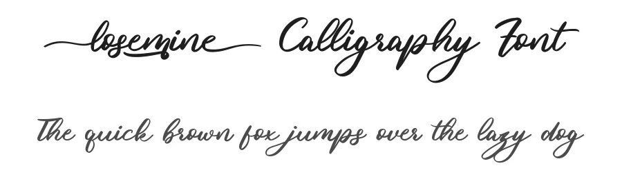 Losemine Calligraphy Font by RaisProject — Script Handwritten Font