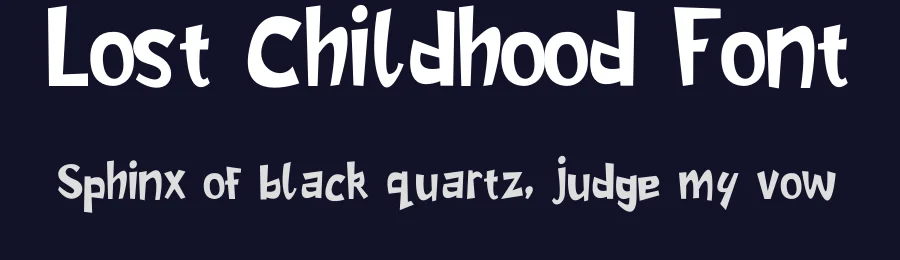 Lost Childhood Font by Oban Jones — Display Font — thumbnail 2
