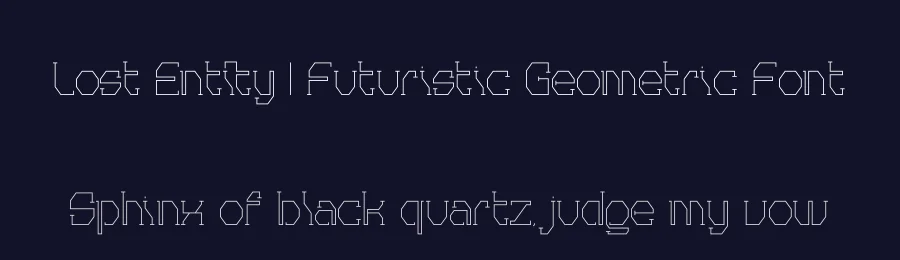 Lost Entity | Futuristic Geometric Font by Gracetypestudio — Display Font — thumbnail 2