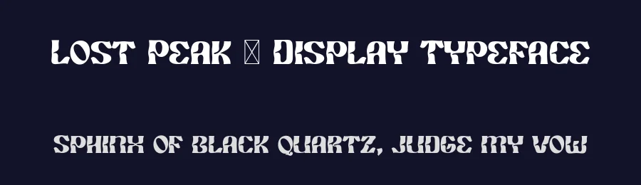 Lost Peak – Display Typeface by bearydsgn — Decorative Font — thumbnail 2