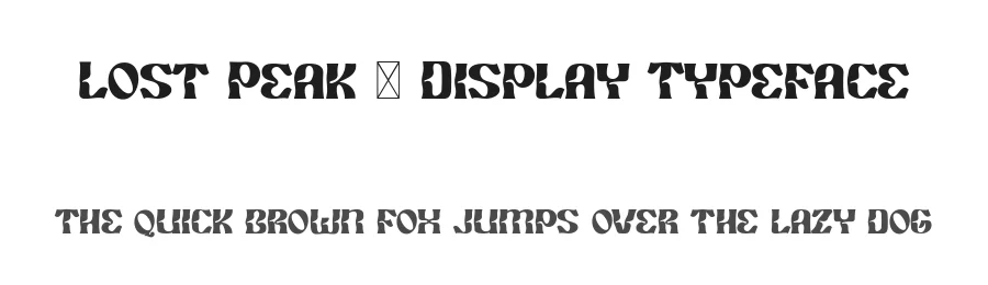 Lost Peak – Display Typeface by bearydsgn — Decorative Font