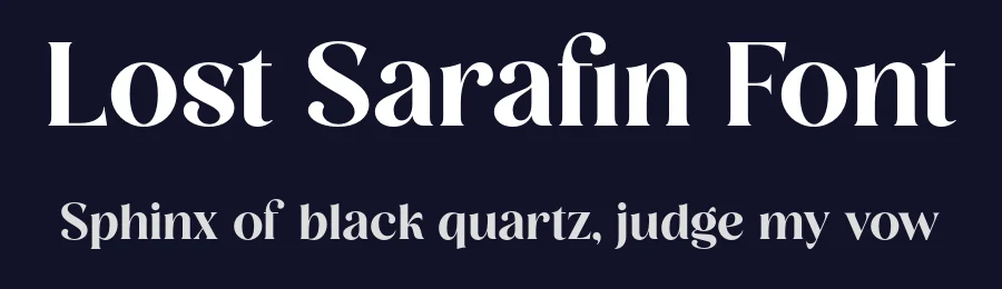 Lost Sarafin Font by Vampstudio — Serif Font — thumbnail 2