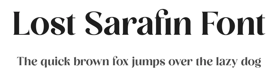 Lost Sarafin Font by Vampstudio — Serif Font
