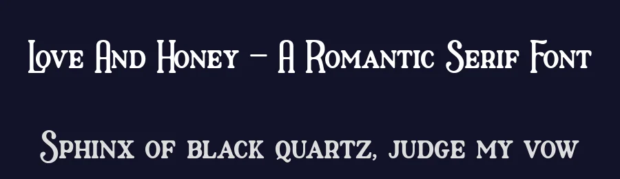 Love And Honey – A Romantic Serif Font by bearydsgn — Display Font — thumbnail 2