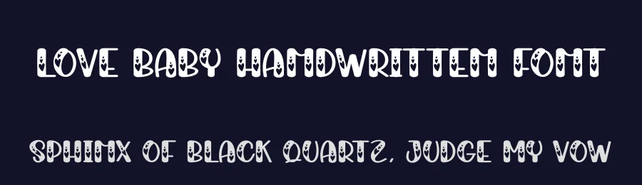 Love Baby Handwritten Font by creativeletter — Display Font — thumbnail 2